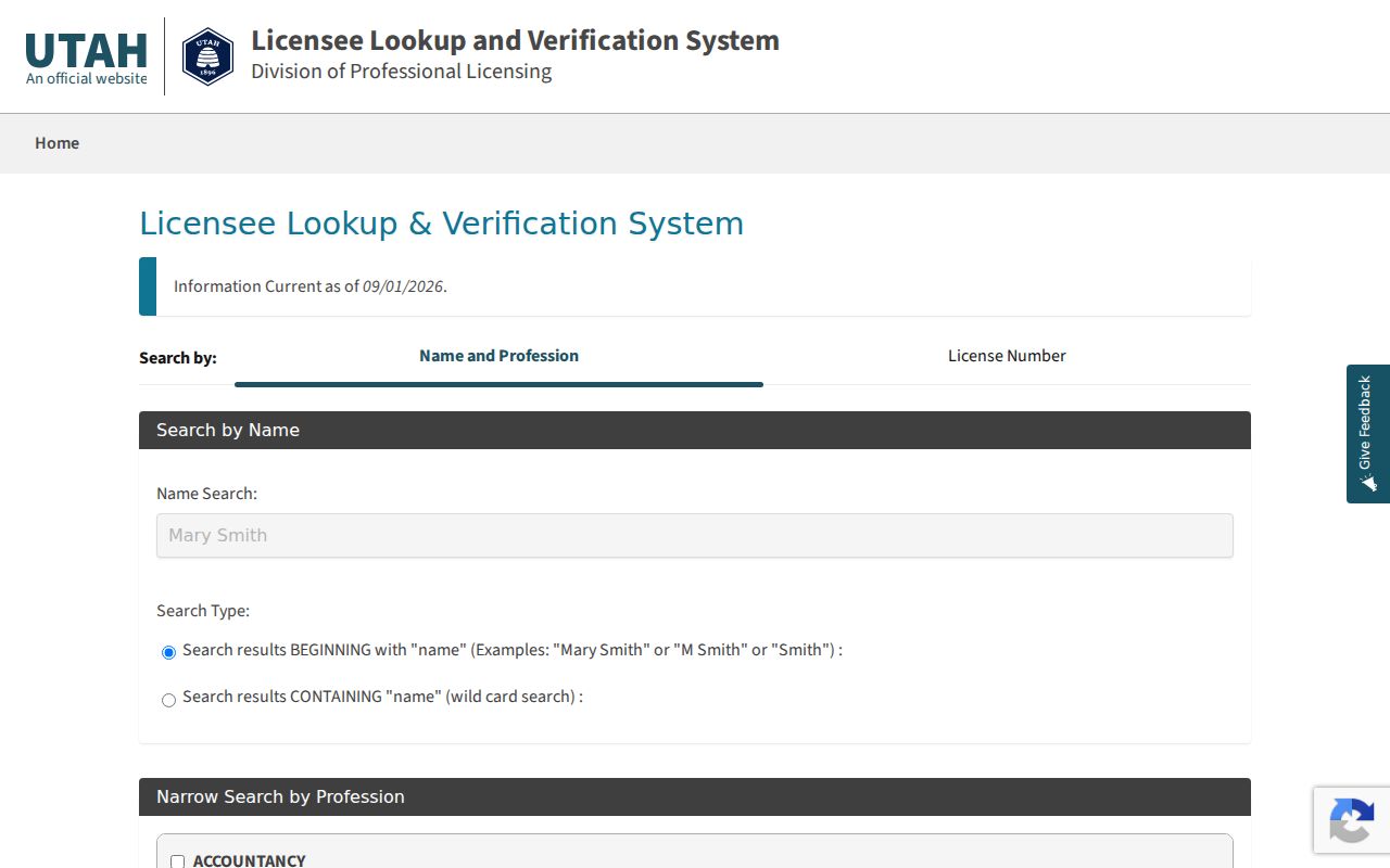 Utah County residents directory license lookup