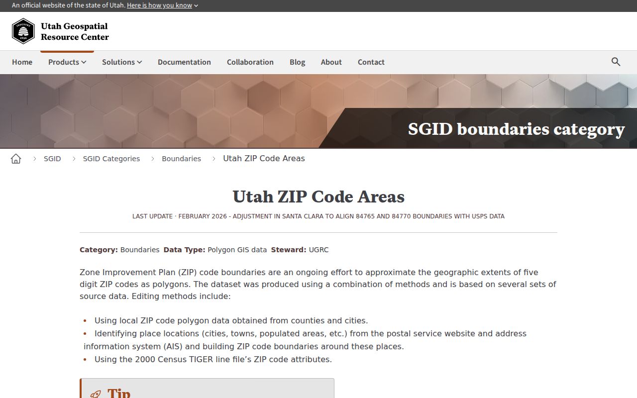 Utah County ZIP code directory source
